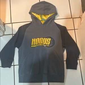 Nike Gray and Yellow Sweatshirt Sporty Performance Hoodie